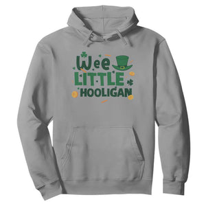 Funny St Patrick's Day Wee Little Hooligan Hoodie Shamrock TS11 Sport Gray Print Your Wear