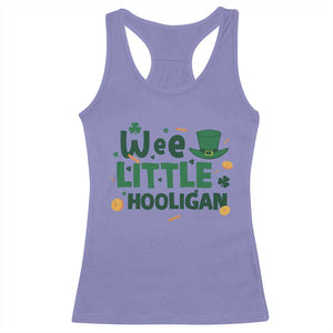 Funny St Patrick's Day Wee Little Hooligan Racerback Tank Top Shamrock TS11 Violet Print Your Wear