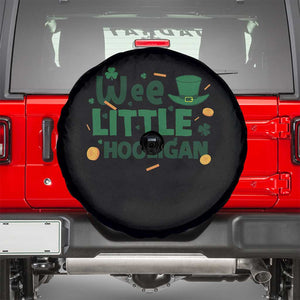 Funny St Patrick's Day Wee Little Hooligan Spare Tire Cover Shamrock TS11 Black Print Your Wear