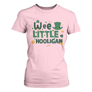 Funny St Patrick's Day Wee Little Hooligan T Shirt For Women Shamrock TS11 Light Pink Print Your Wear
