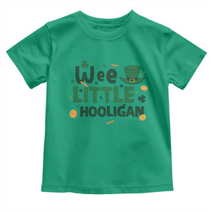 Funny St Patrick's Day Wee Little Hooligan Toddler T Shirt Shamrock TS11 Irish Green Print Your Wear