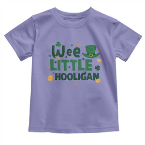 Funny St Patrick's Day Wee Little Hooligan Toddler T Shirt Shamrock TS11 Violet Print Your Wear