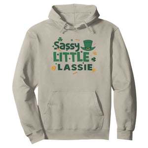 Funny St Patrick's Day Sassy Little Lassie Hoodie Shamrock TS11 Sand Print Your Wear