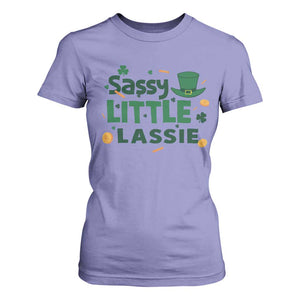 Funny St Patrick's Day Sassy Little Lassie T Shirt For Women Shamrock TS11 Violet Print Your Wear