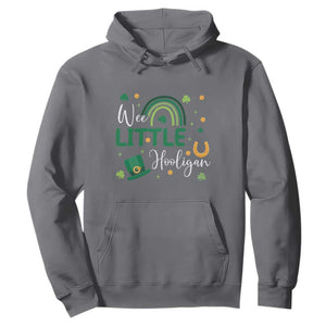 Funny Wee Little Hooligan Hoodie St Patrick's Day Shamrock Rainbow TS11 Charcoal Print Your Wear