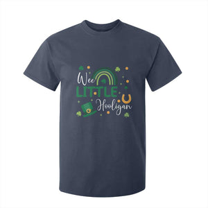 Funny Wee Little Hooligan T Shirt For Kid St Patrick's Day Shamrock Rainbow TS11 Navy Print Your Wear