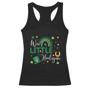 Funny Wee Little Hooligan Racerback Tank Top St Patrick's Day Shamrock Rainbow TS11 Black Print Your Wear