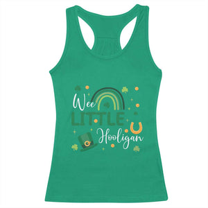 Funny Wee Little Hooligan Racerback Tank Top St Patrick's Day Shamrock Rainbow TS11 Irish Green Print Your Wear