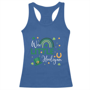 Funny Wee Little Hooligan Racerback Tank Top St Patrick's Day Shamrock Rainbow TS11 Royal Blue Print Your Wear