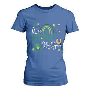 Funny Wee Little Hooligan T Shirt For Women St Patrick's Day Shamrock Rainbow TS11 Royal Blue Print Your Wear