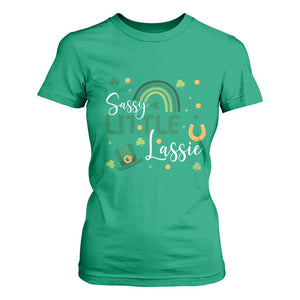 Funny Sassy Little Lassie T Shirt For Women St Patrick's Day Shamrock Rainbow TS11 Irish Green Print Your Wear