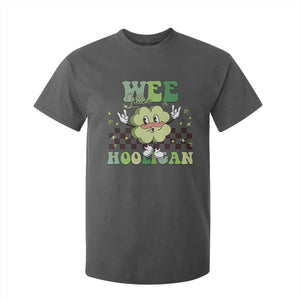 Funny St Patrick's Day Wee Little Hooligan T Shirt For Kid Retro Groovy Clover TS11 Dark Heather Print Your Wear