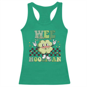 Funny St Patrick's Day Wee Little Hooligan Racerback Tank Top Retro Groovy Clover TS11 Irish Green Print Your Wear