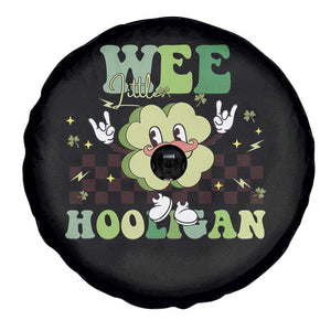 Funny St Patrick's Day Wee Little Hooligan Spare Tire Cover Retro Groovy Clover TS11 Print Your Wear
