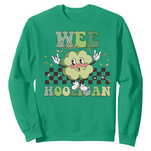 Funny St Patrick's Day Wee Little Hooligan Sweatshirt Retro Groovy Clover TS11 Irish Green Print Your Wear