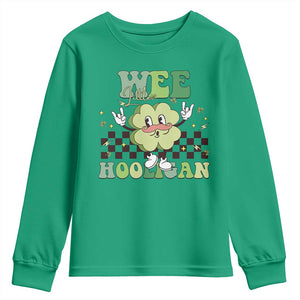 Funny St Patrick's Day Wee Little Hooligan Youth Sweatshirt Retro Groovy Clover TS11 Irish Green Print Your Wear