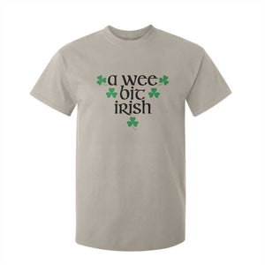 Funny Irish Heritage T Shirt For Kid A Wee Bit Irish St Patrick's Day Shamrock TS11 Sand Print Your Wear