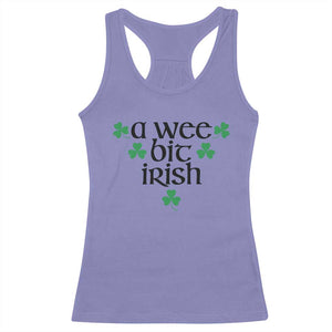 Funny Irish Heritage Racerback Tank Top A Wee Bit Irish St Patrick's Day Shamrock TS11 Violet Print Your Wear