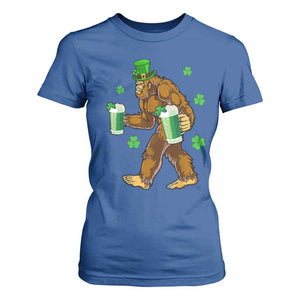 Funny Bigfoot St Patrick's Day Irish Beer Drinking T Shirt For Women TS11 Royal Blue Print Your Wear