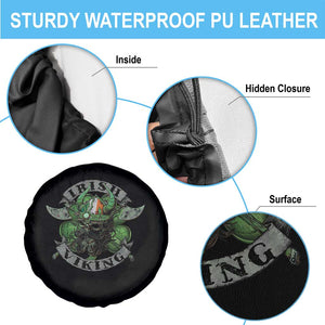 Funny Irish Viking Spare Tire Cover Vintage Shamrock Celtic Viking Skull TS11 Print Your Wear