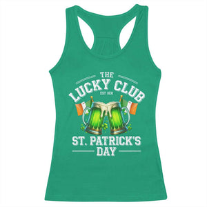 Funny St Patrick's Day Irish Beer Drinking Racerback Tank Top The Lucky Beer Club Ireland Flag TS11 Irish Green Print Your Wear