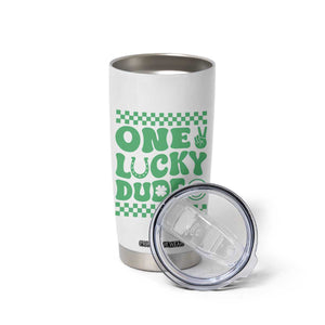 Funny One Lucky Dude Tumbler Cup St Patrick's Day Clover Horseshoe TS11 Print Your Wear