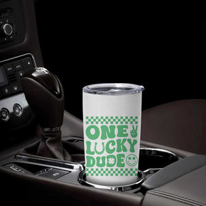 Funny One Lucky Dude Tumbler Cup St Patrick's Day Clover Horseshoe TS11 Print Your Wear