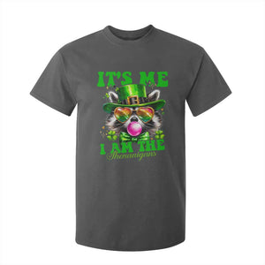 Funny It's Me I Am The Shenanigans T Shirt For Kid St Patrick's Day Racoon Shamrock TS11 Dark Heather Print Your Wear