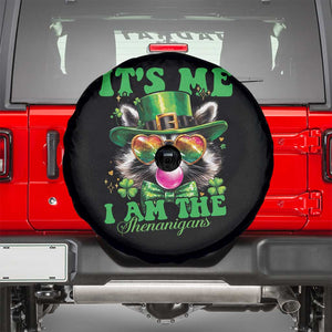 Funny It's Me I Am The Shenanigans Spare Tire Cover St Patrick's Day Racoon Shamrock TS11 Black Print Your Wear