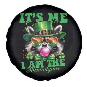 Funny It's Me I Am The Shenanigans Spare Tire Cover St Patrick's Day Racoon Shamrock TS11 Print Your Wear