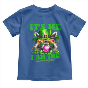 Funny It's Me I Am The Shenanigans Toddler T Shirt St Patrick's Day Racoon Shamrock TS11 Royal Blue Print Your Wear