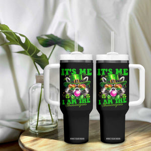 Funny It's Me I Am The Shenanigans Tumbler With Handle St Patrick's Day Racoon Shamrock TS11 Print Your Wear