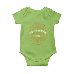 Dublin Ireland Baby Onesie Baile Atha Cliath Land Of The Free Since 1916 TS11 Lime Print Your Wear