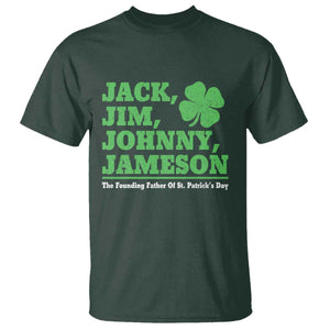 Funny St Patricks Day Irish Fathers Jack Jim Johnny Jameson T Shirt TS11 Dark Forest Green Print Your Wear
