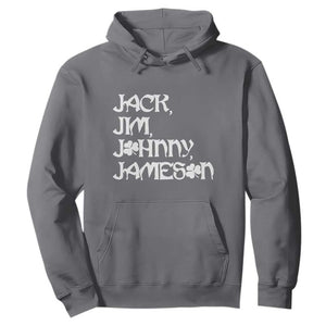 Jack Jim Johnny Jameson St Patricks Day Whiskey Shamrock Hoodie TS11 Charcoal Print Your Wear