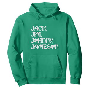 Jack Jim Johnny Jameson St Patricks Day Whiskey Shamrock Hoodie TS11 Irish Green Print Your Wear