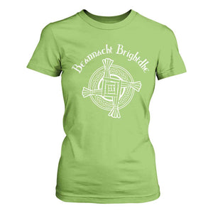 St Brigids Day T Shirt For Women Beannacht Brighdhe Gaelic Irish Imbolc TS11 Lime Print Your Wear