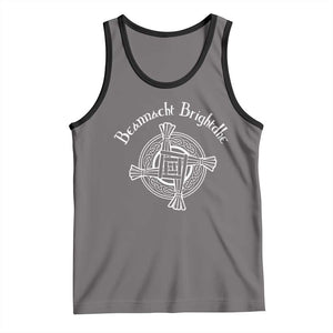 St Brigids Day Tank Top Beannacht Brighdhe Gaelic Irish Imbolc TS11 Deep Heather Black Print Your Wear