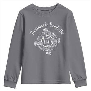 St Brigids Day Youth Sweatshirt Beannacht Brighdhe Gaelic Irish Imbolc TS11 Charcoal Print Your Wear