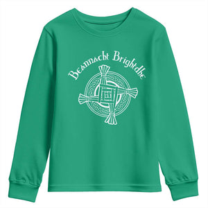 St Brigids Day Youth Sweatshirt Beannacht Brighdhe Gaelic Irish Imbolc TS11 Irish Green Print Your Wear