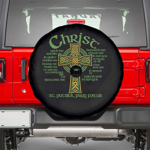 Christ St Patrick Pray For Us Christian Catholic Religious Celtic Cross Spare Tire Cover TS11 Black Print Your Wear