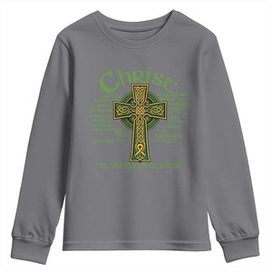 Christ St Patrick Pray For Us Christian Catholic Religious Celtic Cross Youth Sweatshirt TS11 Charcoal Print Your Wear