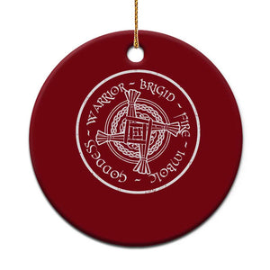 St Brigids Day Ceramic Ornament Warrior Brigid Fire Imbloc Goddess Gaelic Willow Cross TS11 1pc Red Print Your Wear