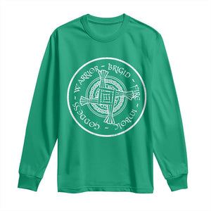St Brigids Day Long Sleeve Shirt Warrior Brigid Fire Imbloc Goddess Gaelic Willow Cross TS11 Irish Green Print Your Wear