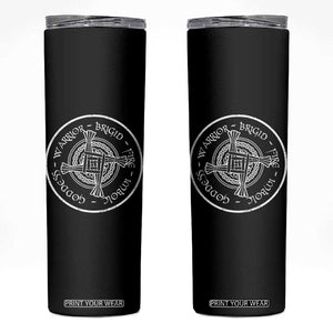 St Brigids Day Skinny Tumbler Warrior Brigid Fire Imbloc Goddess Gaelic Willow Cross TS11 Black Print Your Wear