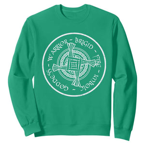 St Brigids Day Sweatshirt Warrior Brigid Fire Imbloc Goddess Gaelic Willow Cross TS11 Irish Green Print Your Wear