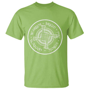 St Brigids Day T Shirt Warrior Brigid Fire Imbloc Goddess Gaelic Willow Cross TS11 Lime Print Your Wear