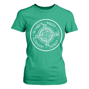 St Brigids Day T Shirt For Women Warrior Brigid Fire Imbloc Goddess Gaelic Willow Cross TS11 Irish Green Print Your Wear