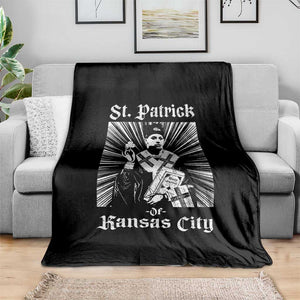 St Patrick Of Kansas City Throw Blanket Funny St Patricks Day Missouri State Football Fan TS11 Print Your Wear