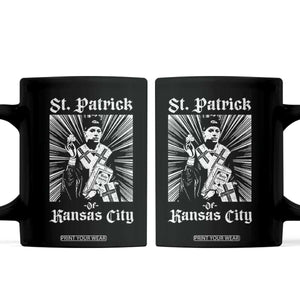 St Patrick Of Kansas City Coffee Mug Funny St Patricks Day Missouri State Football Fan TS11 Black Print Your Wear